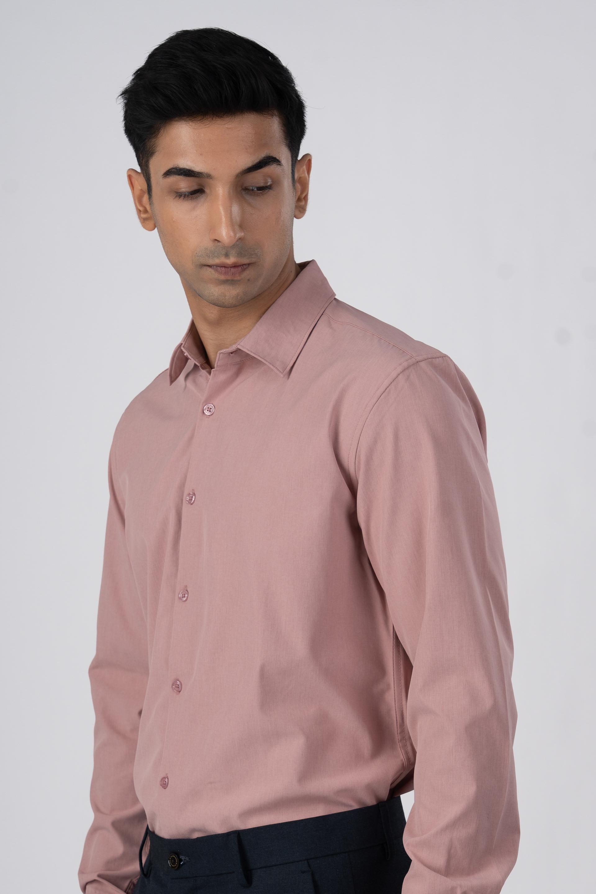 Featherlite Wrinkle Free Shirt In Peach