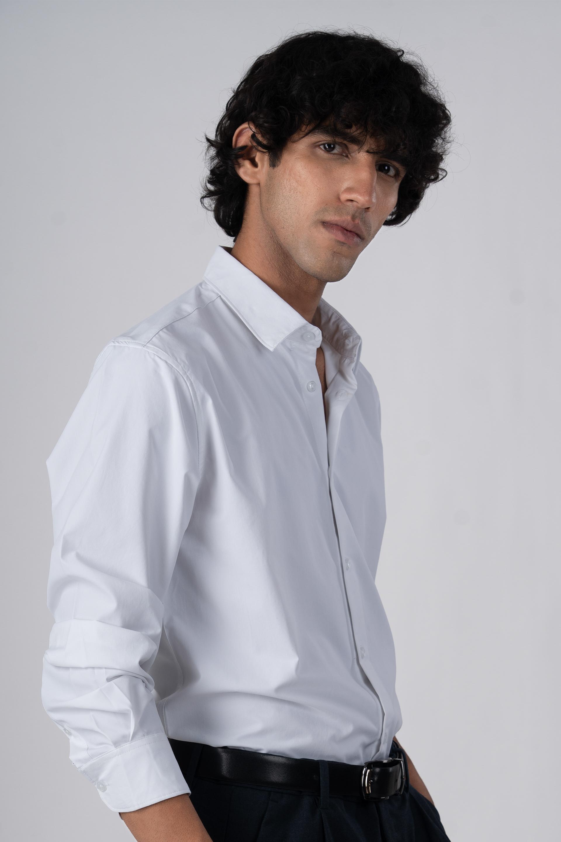 Featherlite Wrinkle Free Shirt In White