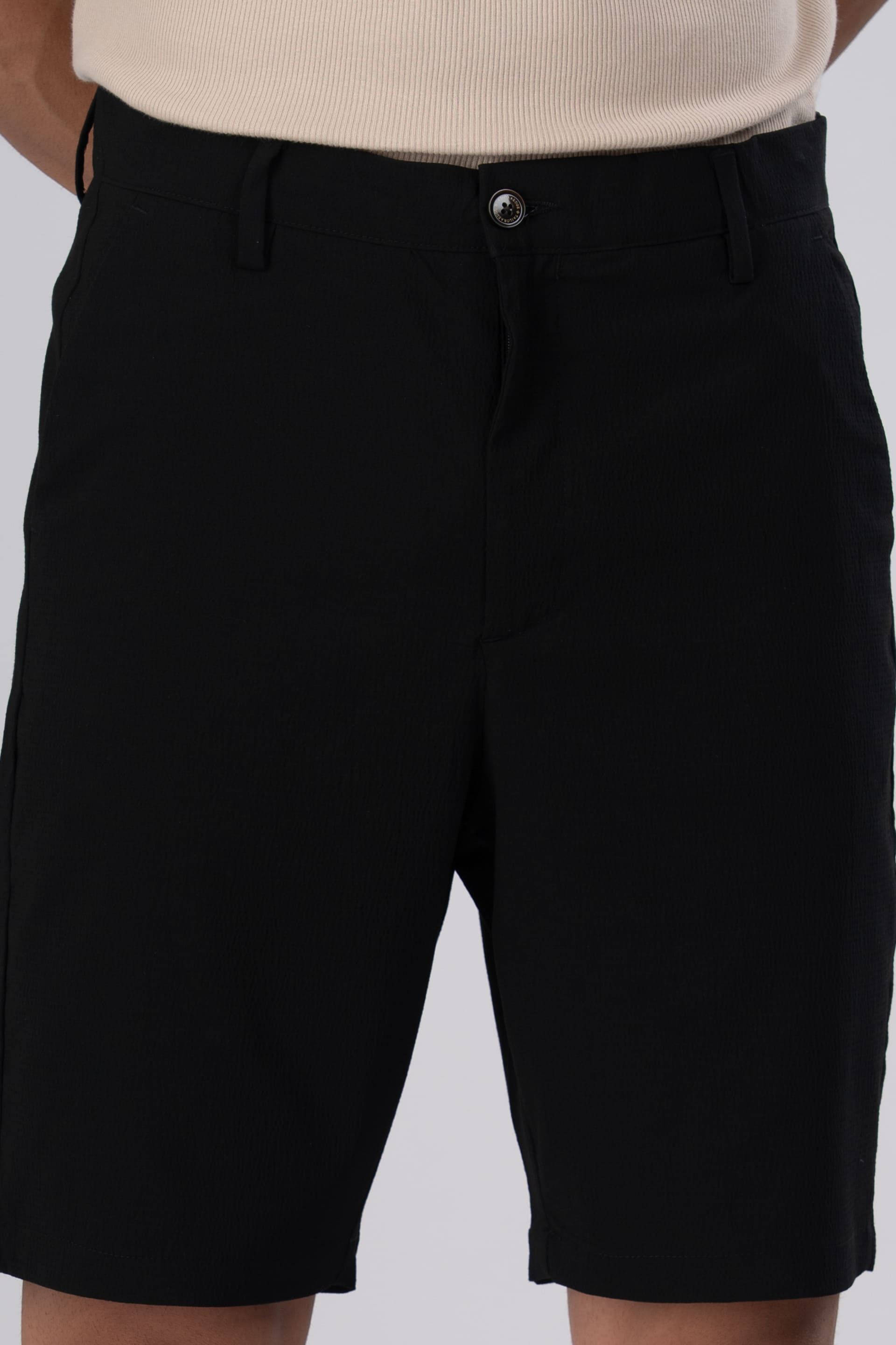Premium Easy Iron Shorts In Black