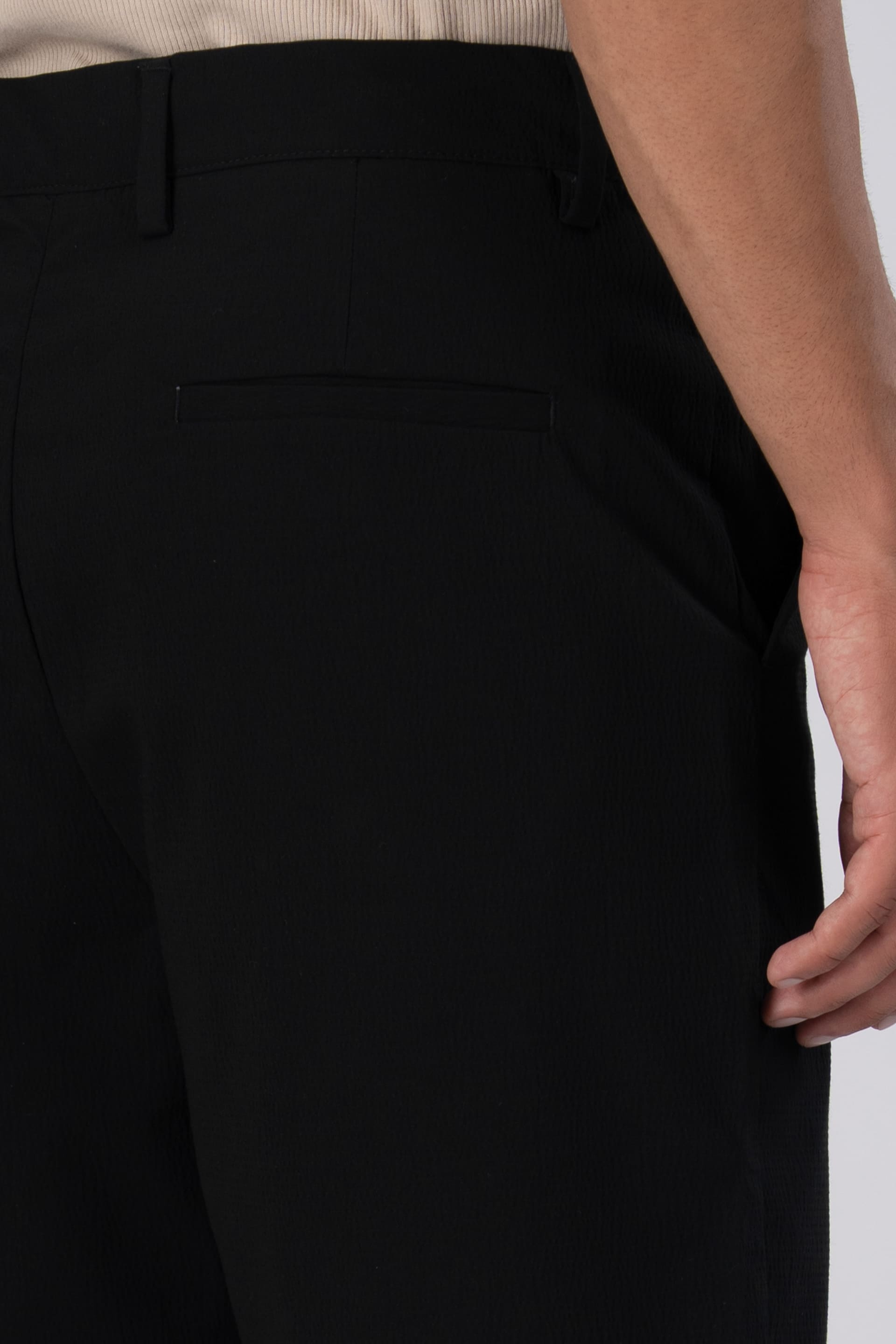 Premium Easy Iron Shorts In Black