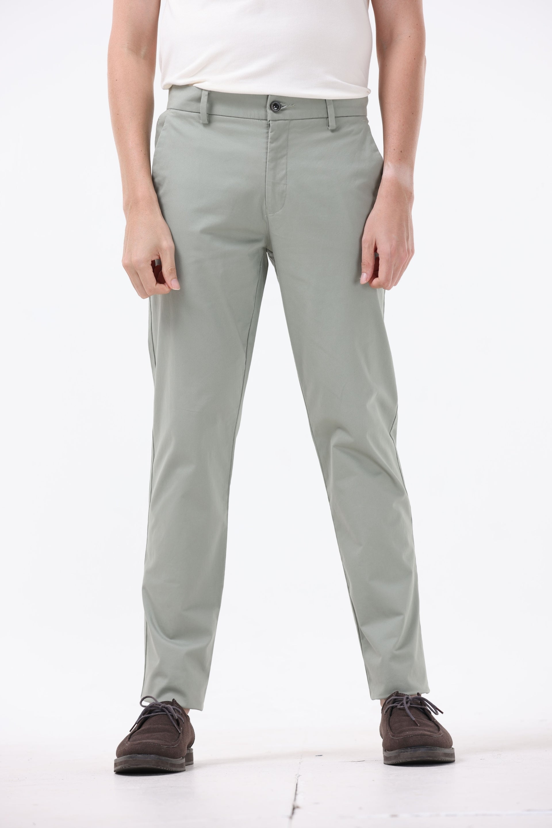 Soft Cotton Chinos In Pista