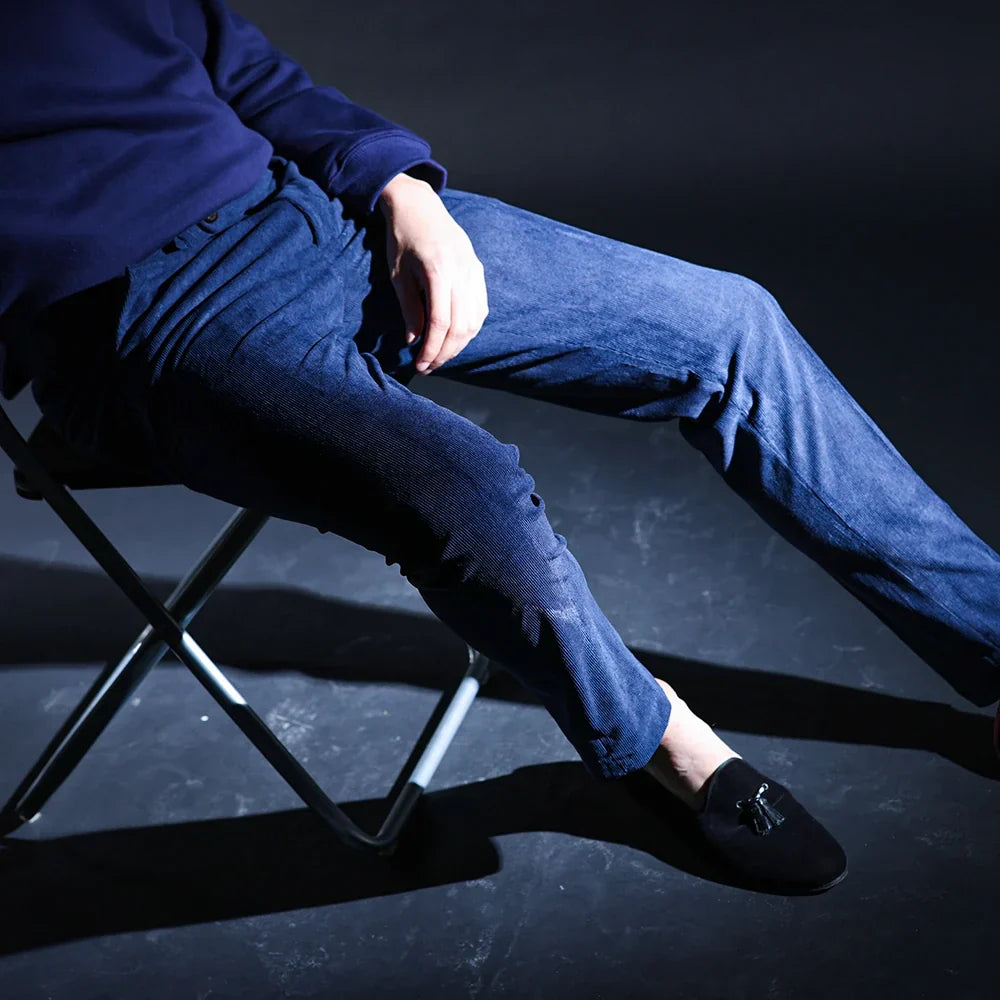 lose-up of rich-textured corduroy fabric showcasing its durability and softness.