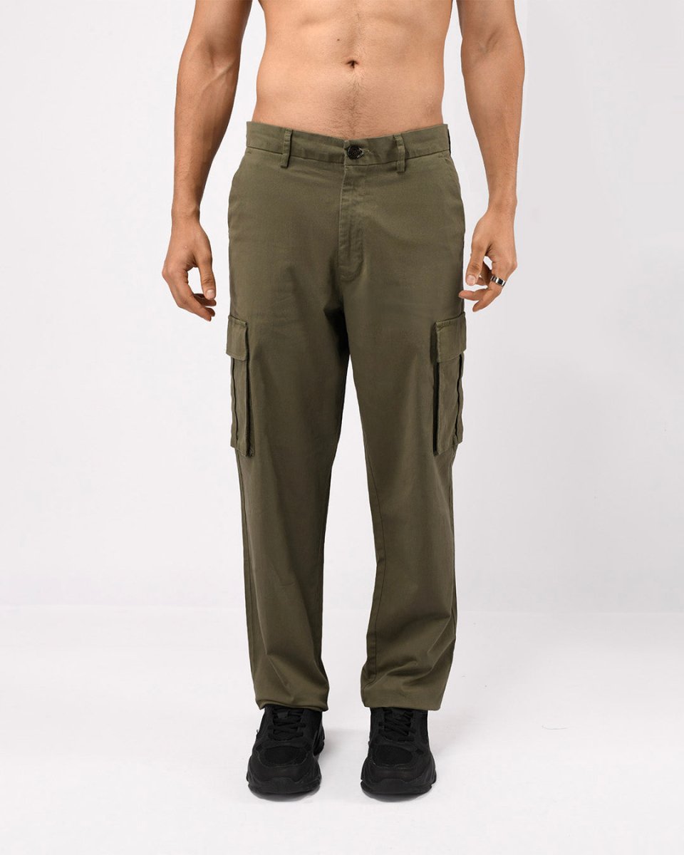 Tailoraedge cargo pants for men paired with sneakers, loafers, and minimal accessories
