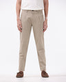 Essential Pleated Fine Twill Pants In Khaki