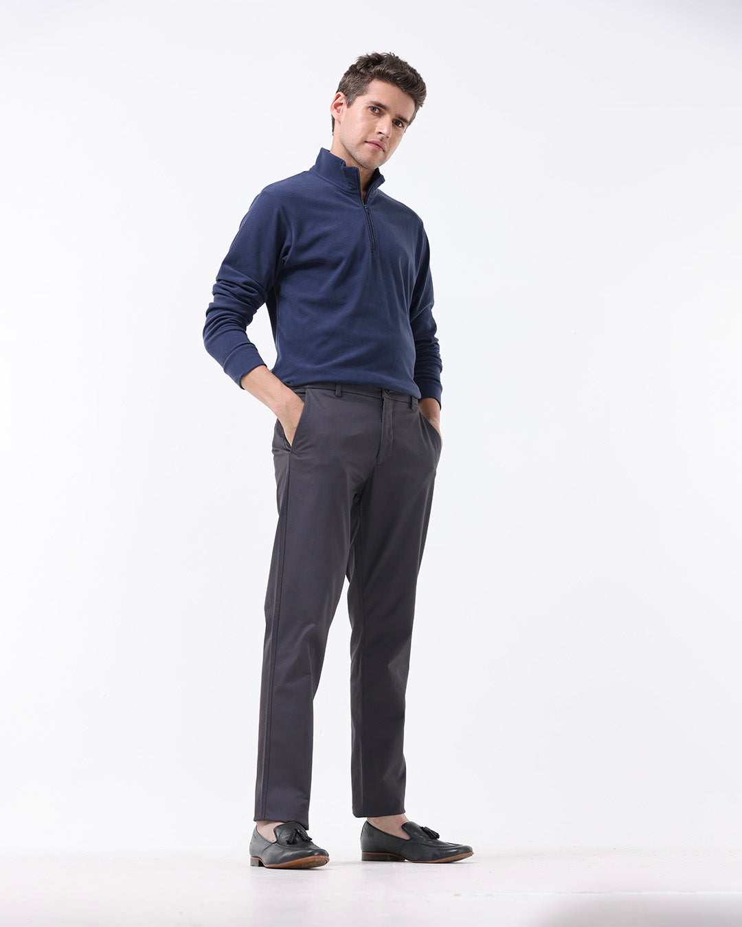 Signature Chinos In Dark Grey