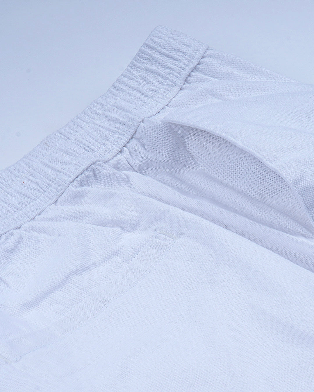 Raw Slub Relaxed Flexiwaist Pants In White