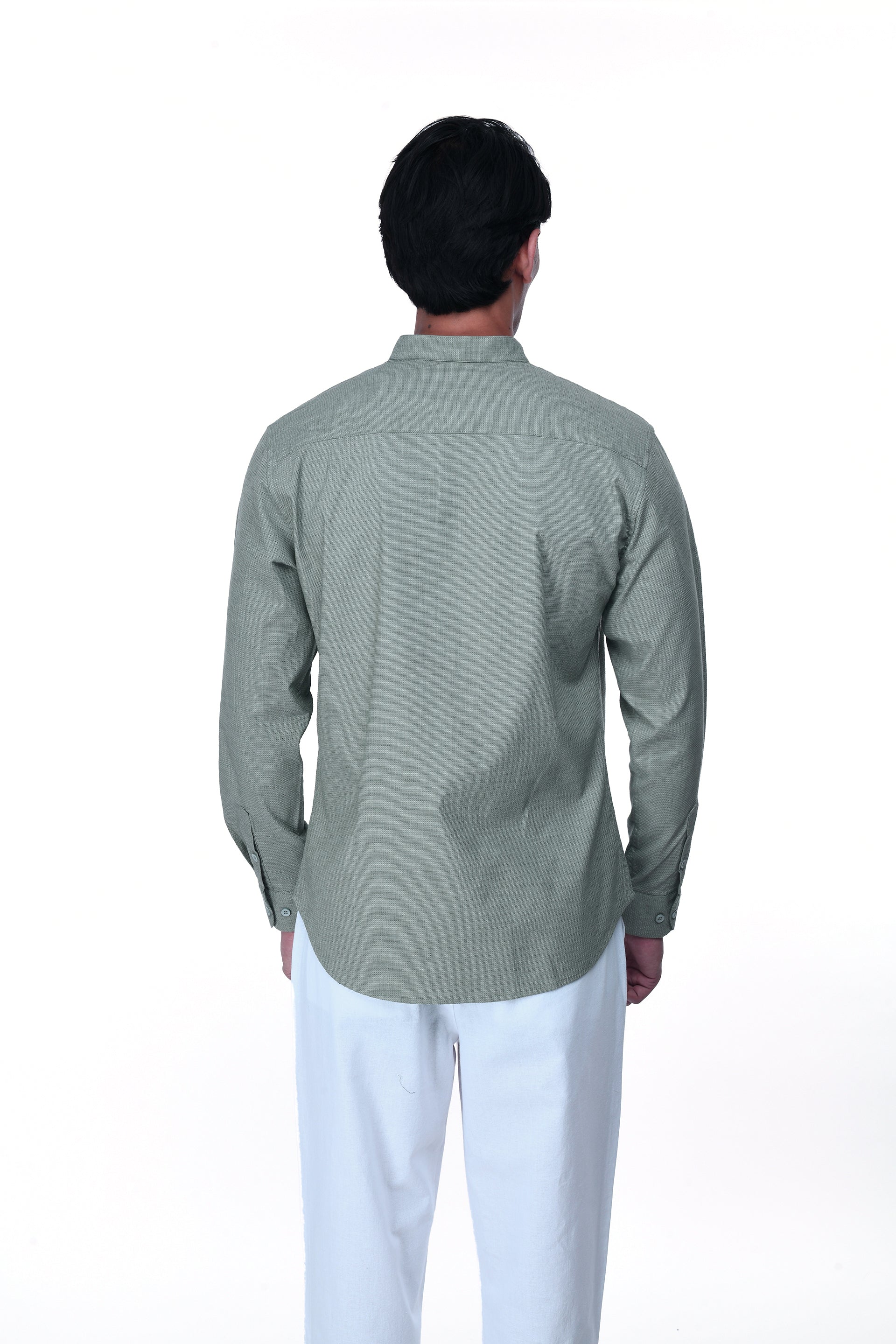 STRUCTURED MODAL MANDARIN SHIRT