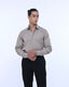 Easy Iron Office Stretch Shirt In Beige