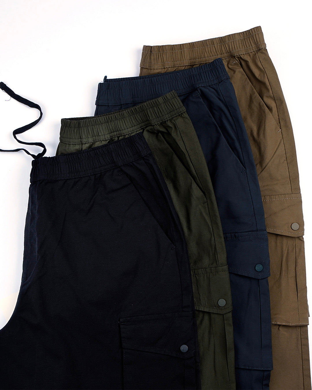 Relaxed Light Cotton Joggers In Black