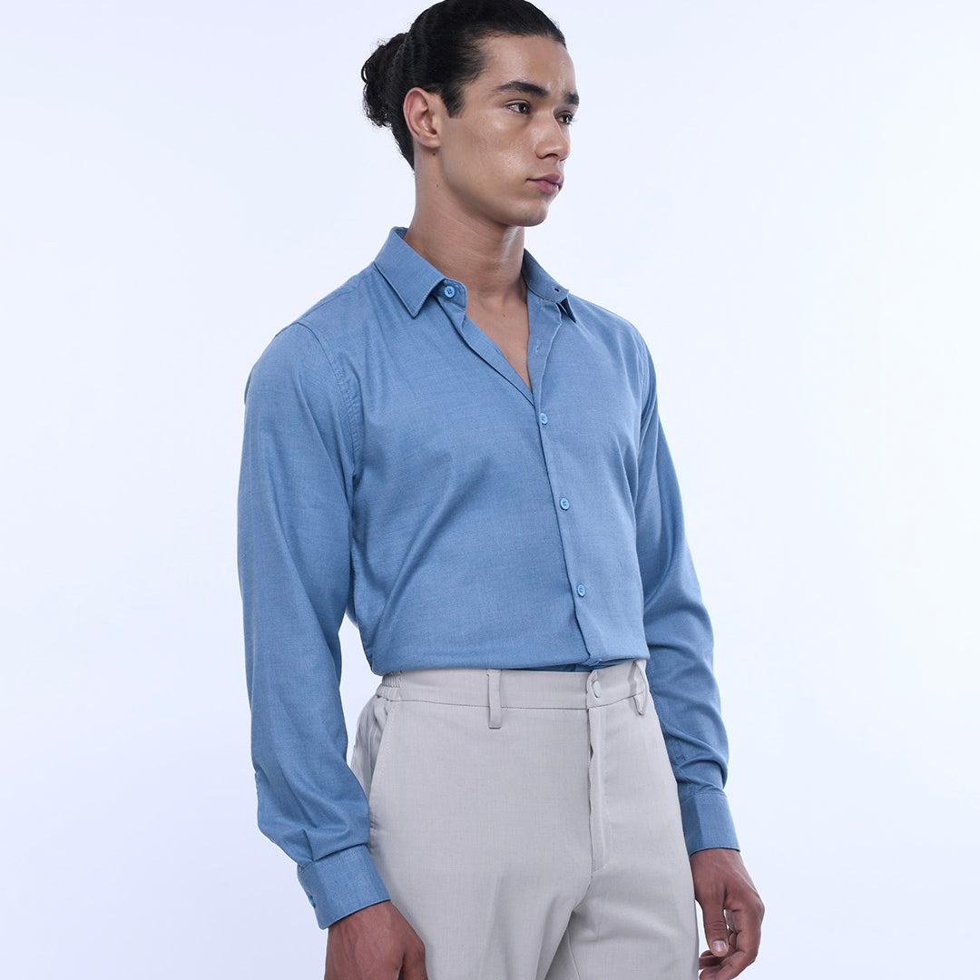Royal Oxford Stretch Shirt In Blue