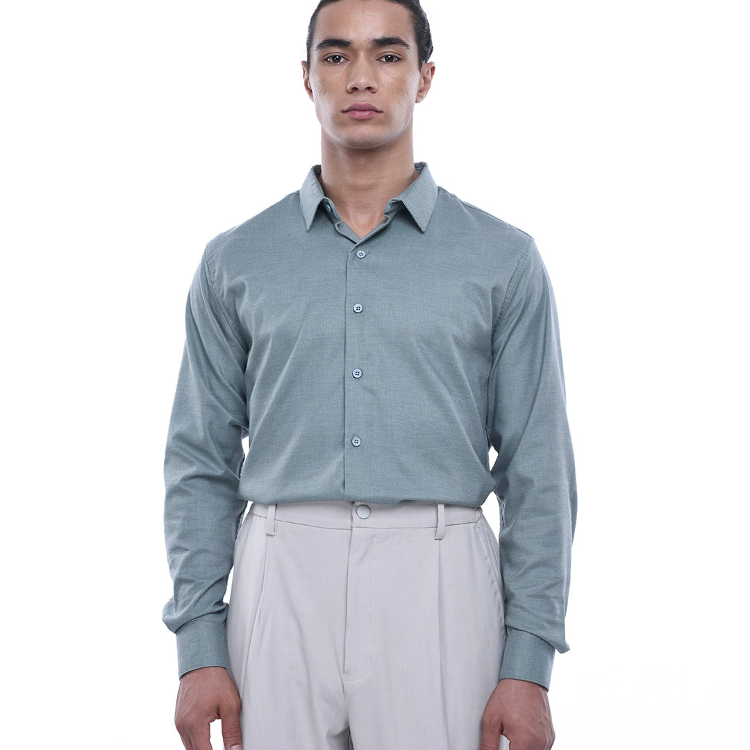 Royal Oxford Stretch Shirt In Green