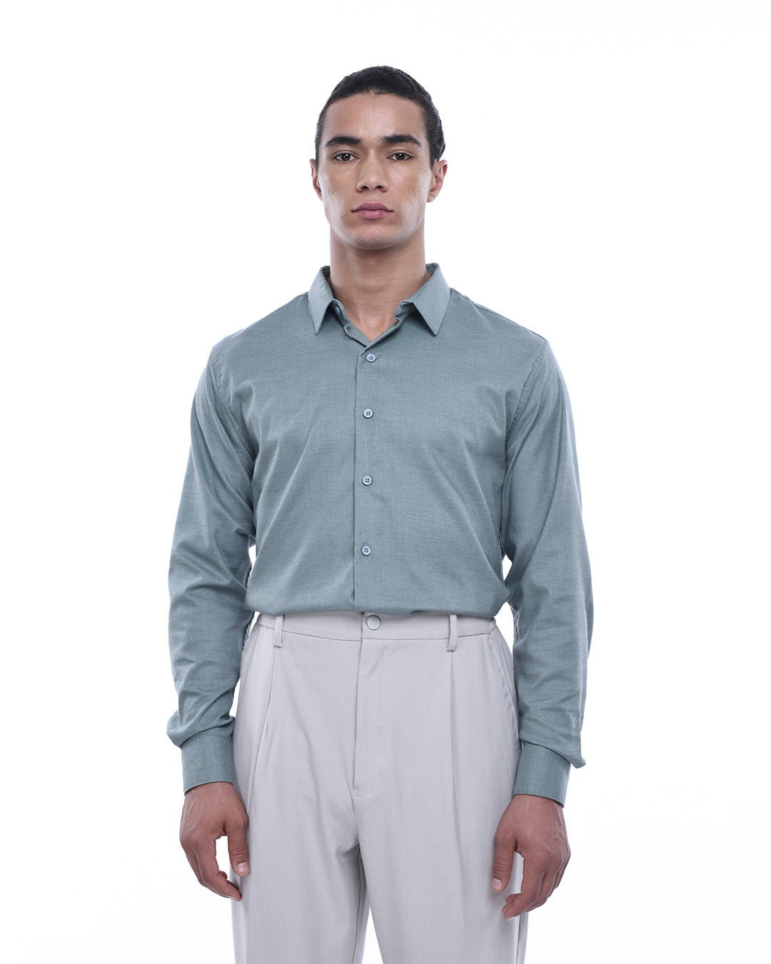 Royal Oxford Stretch Shirt In Green