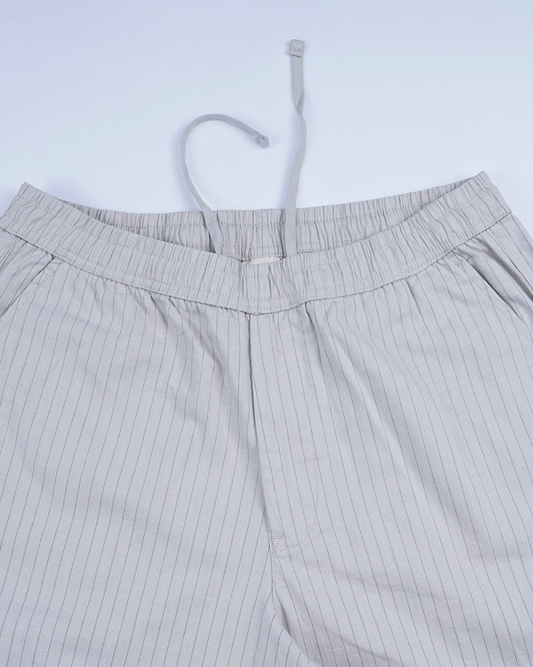 Relaxed Striped Cotton Pant In Grey
