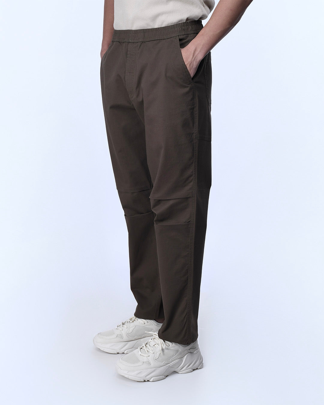 Soft Cotton Relaxed Flexiwaist Pant In Brown