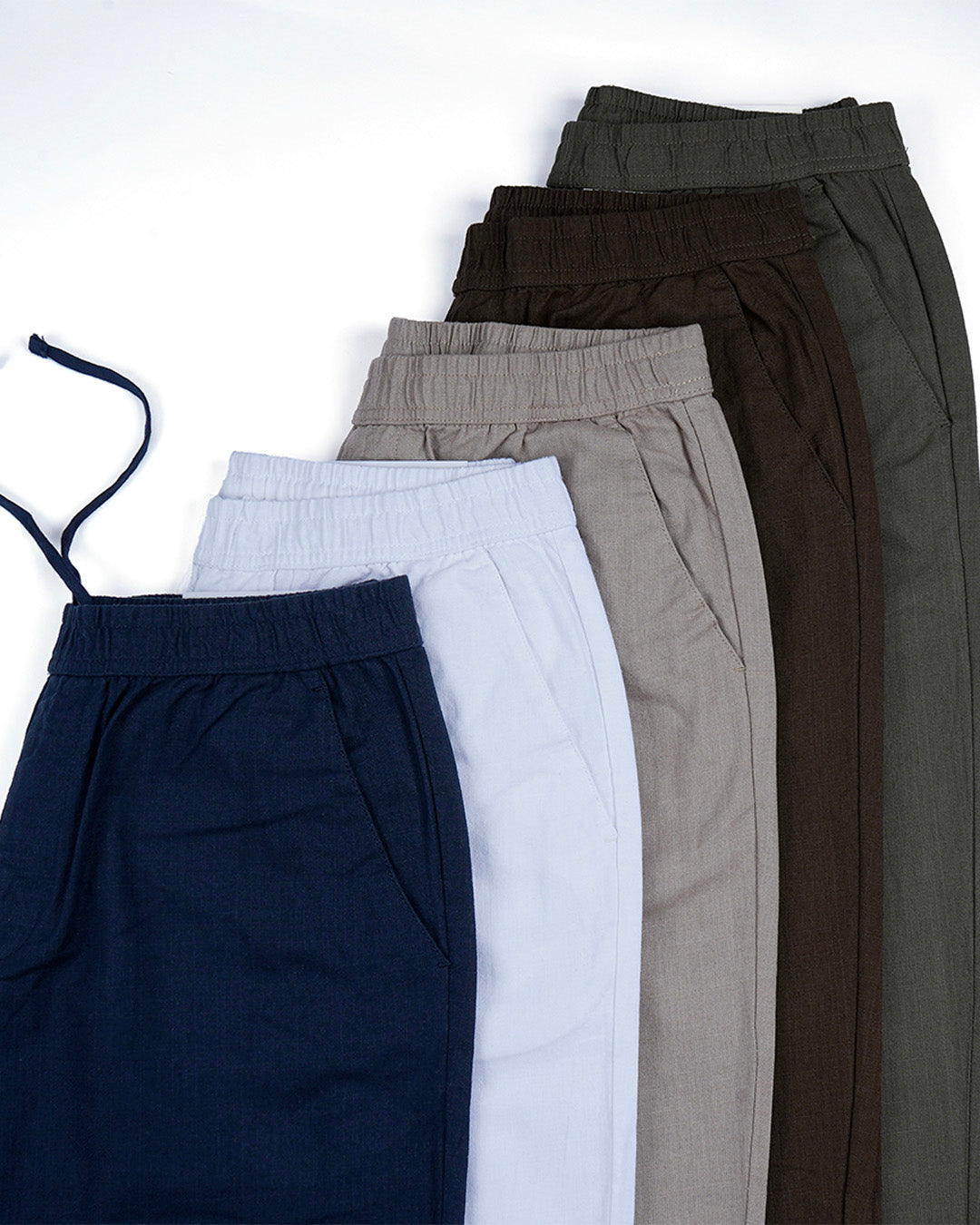 Raw Slub Relaxed Flexiwaist Pants In Navy