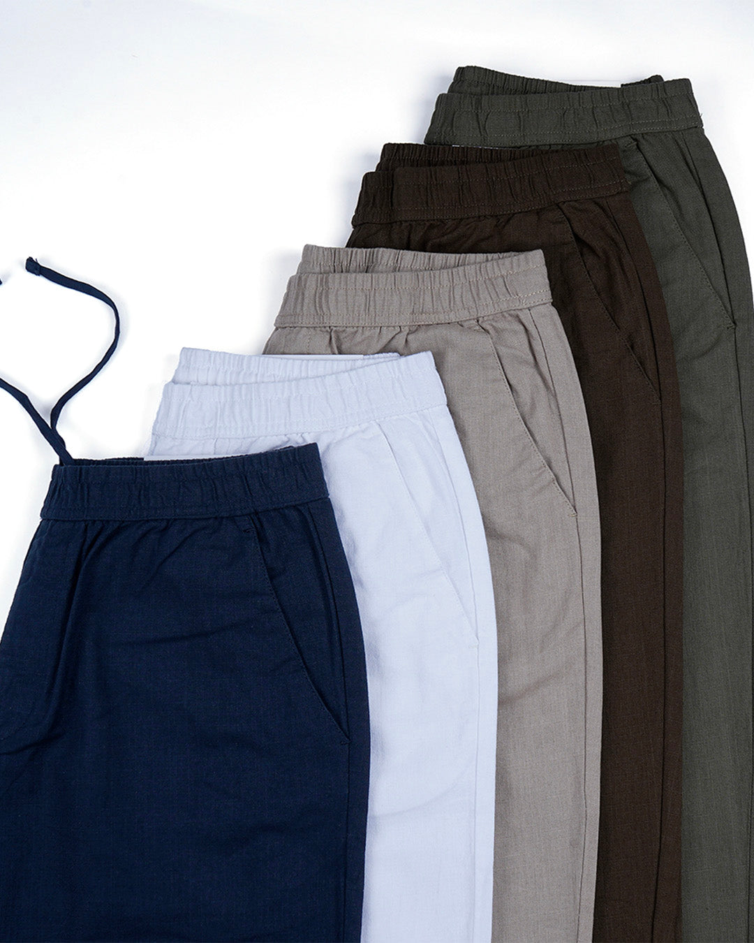 Raw Slub Relaxed Flexiwaist Pants In Brown