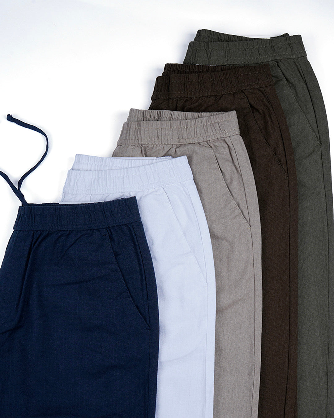 Raw Slub Relaxed Flexiwaist Pants In Beige