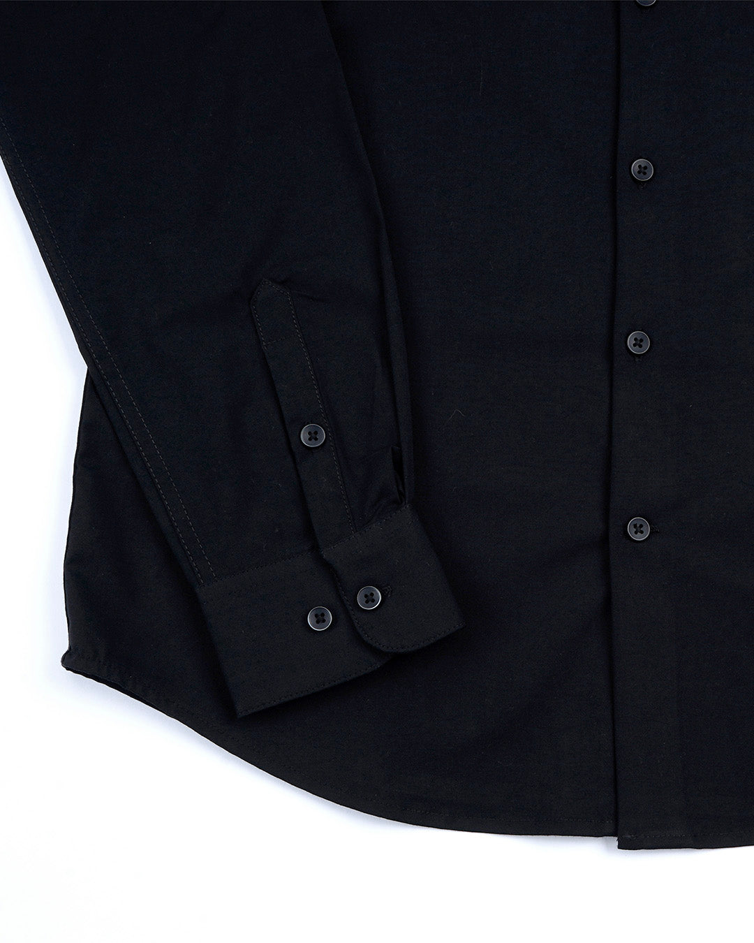 Easy Iron Office Stretch Shirt In Black
