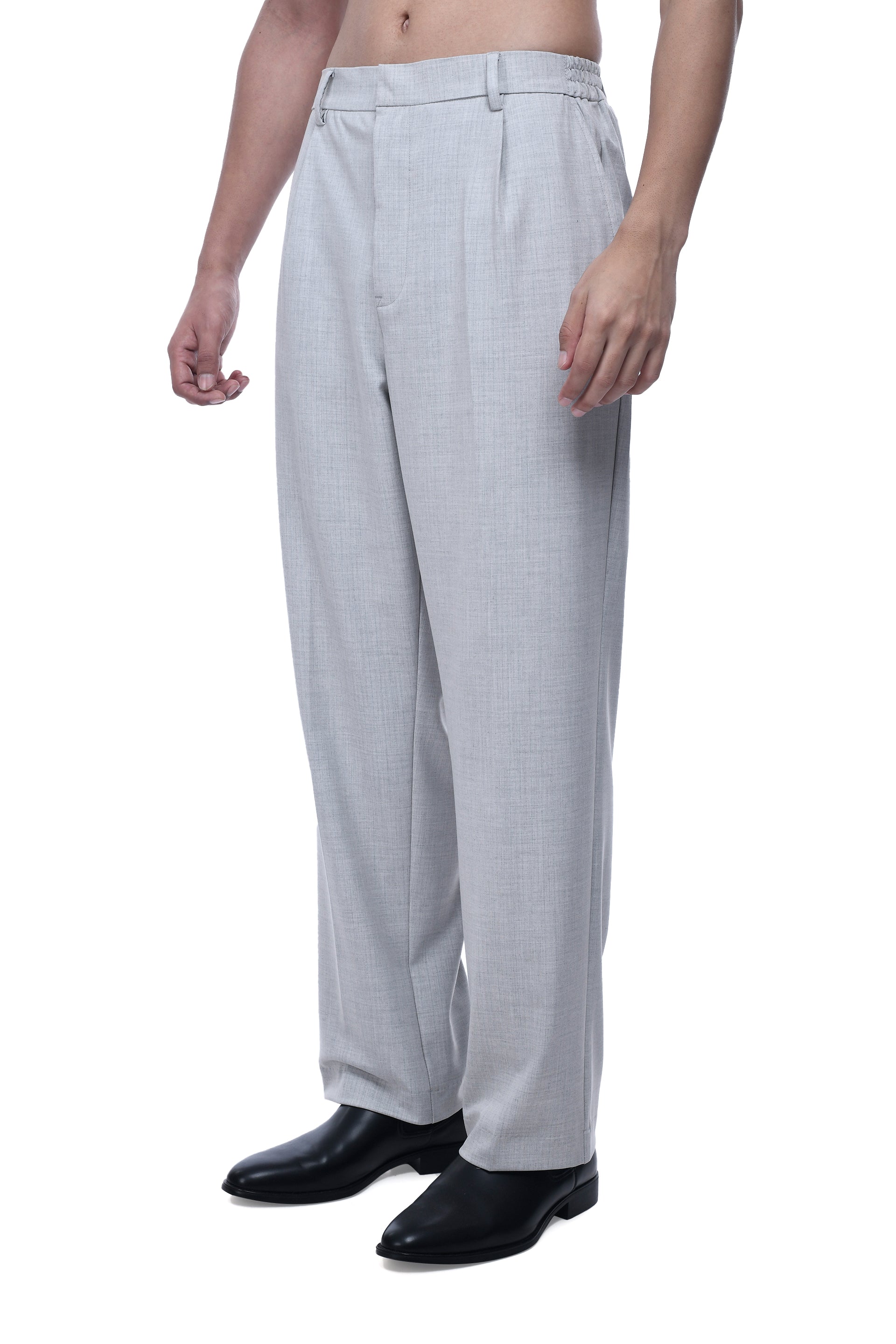 SOFT MIRACLE PINSTRIPED RELAXED PANTS