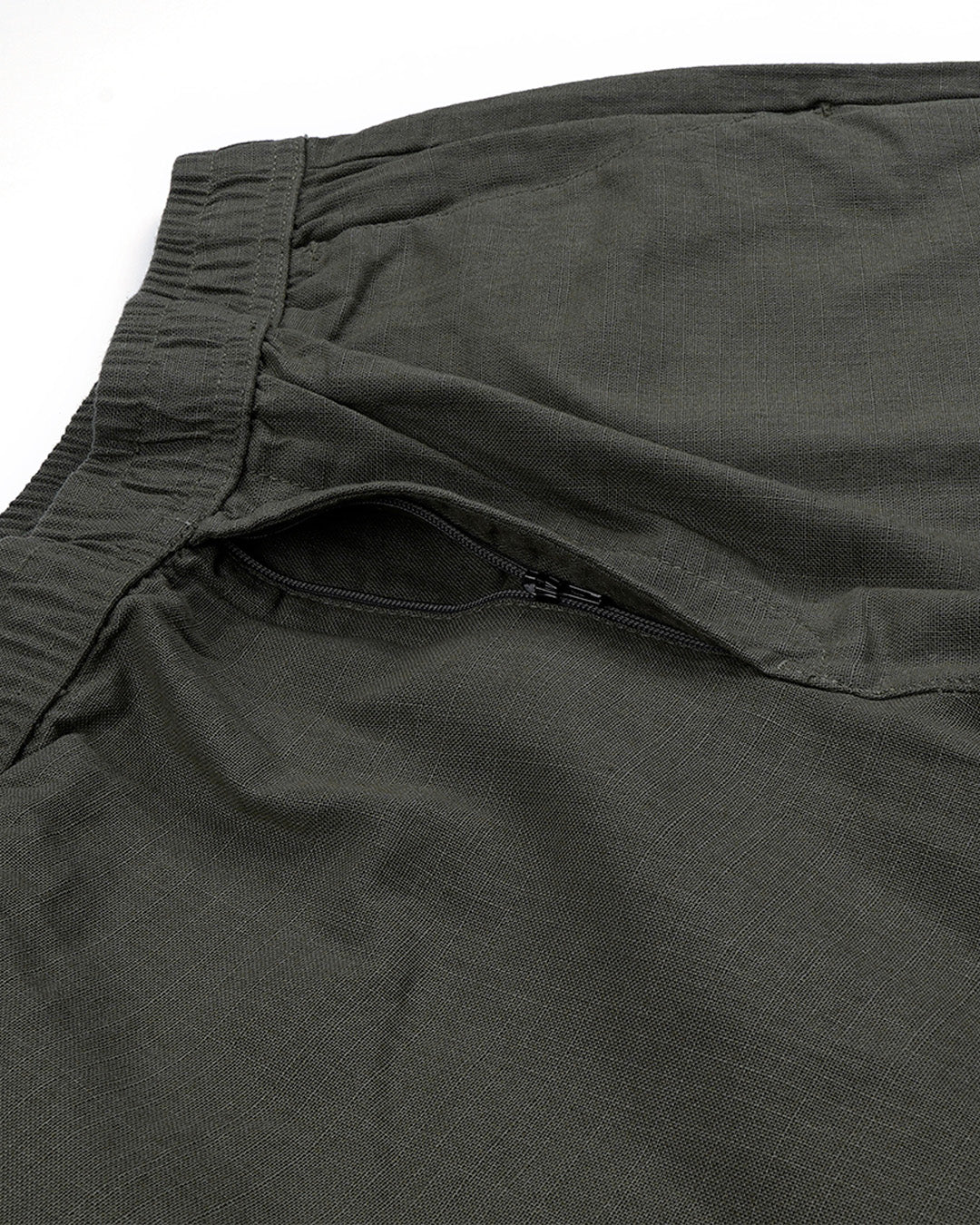 Raw Slub Relaxed Flexiwaist Pants In Green
