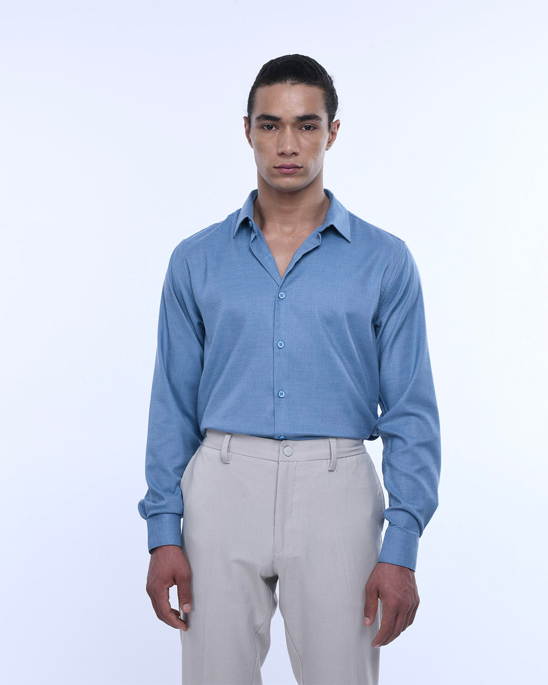 Royal Oxford Stretch Shirt In Blue