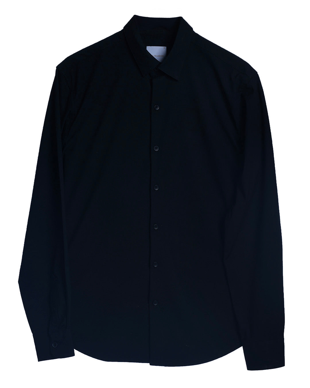 Easy Iron Office Stretch Shirt In Black
