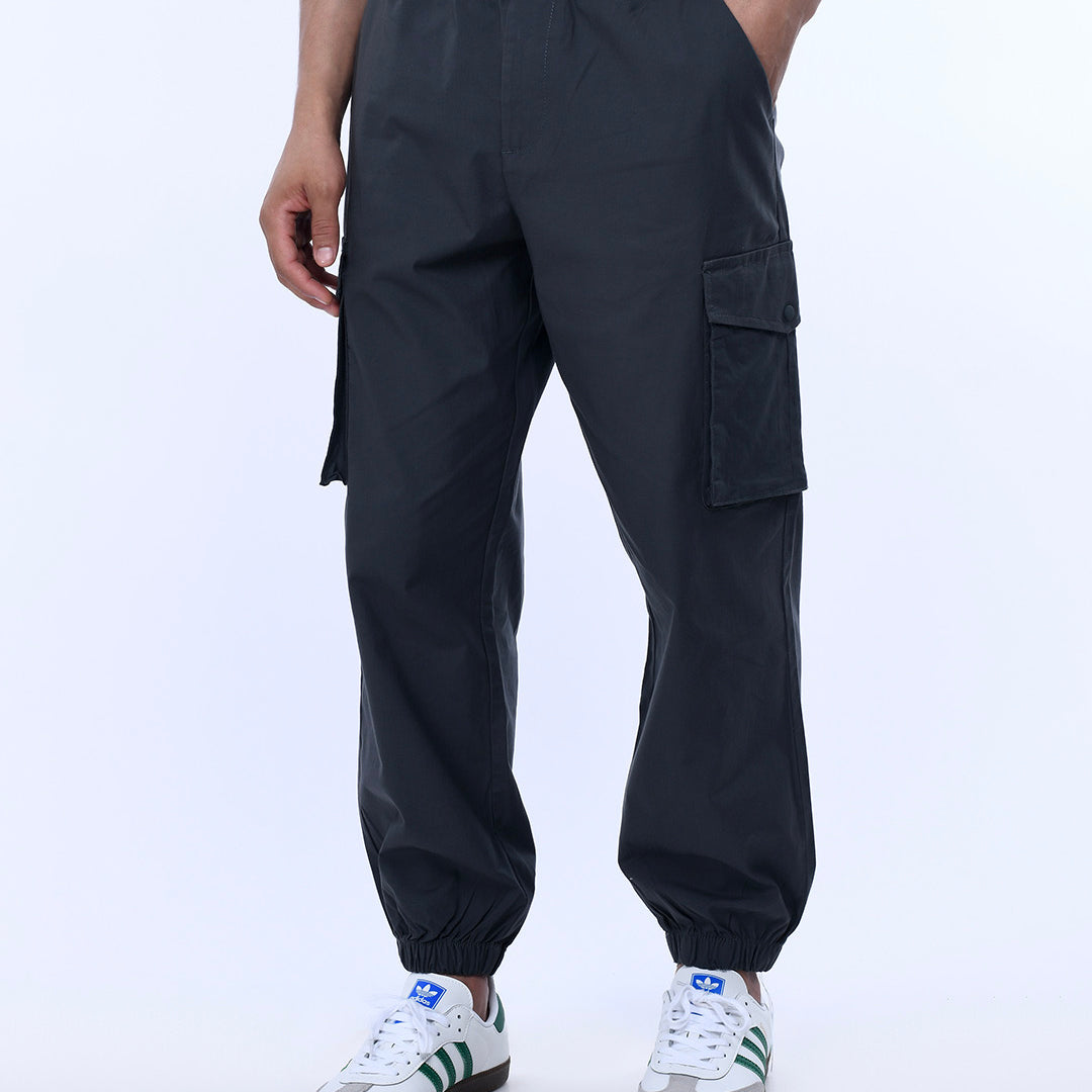 Relaxed Light Cotton Joggers In Grey