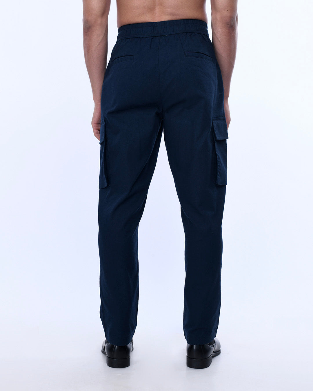 Textured Relaxed Flexiwaist Cargo In Navy