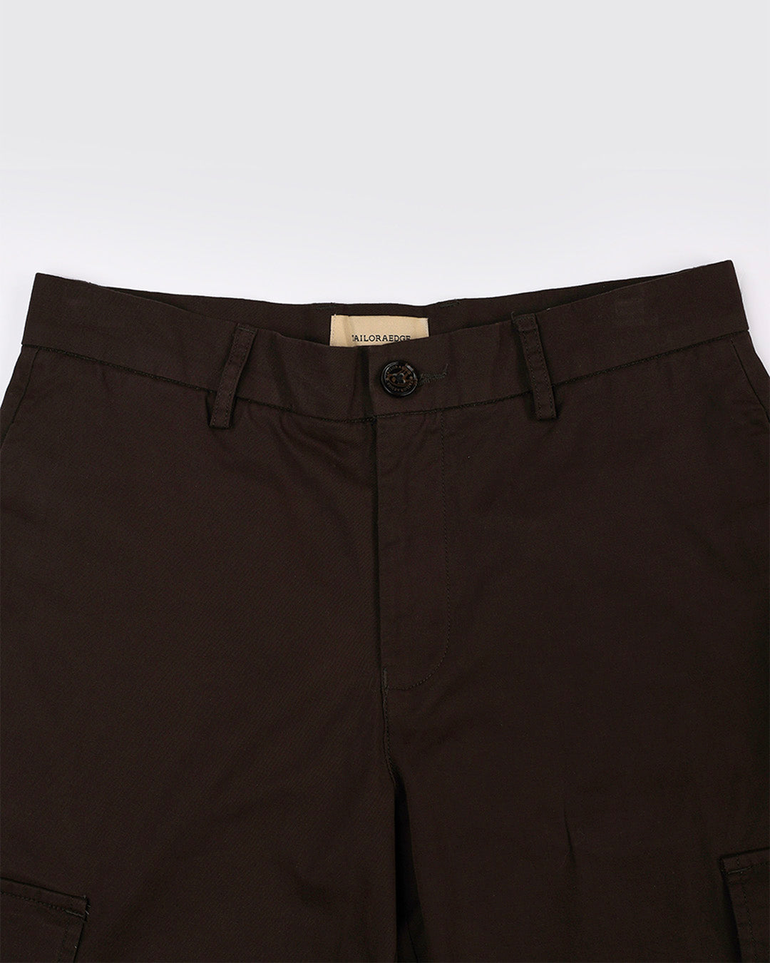 Finest Twill Relaxed Cargo Pants In Brown