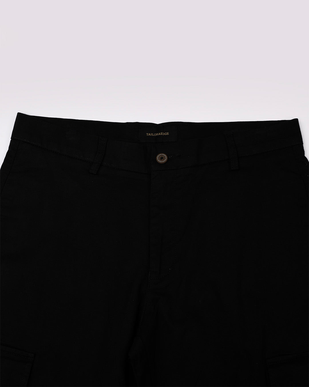 Finest Twill Relaxed Cargo Pants In Black