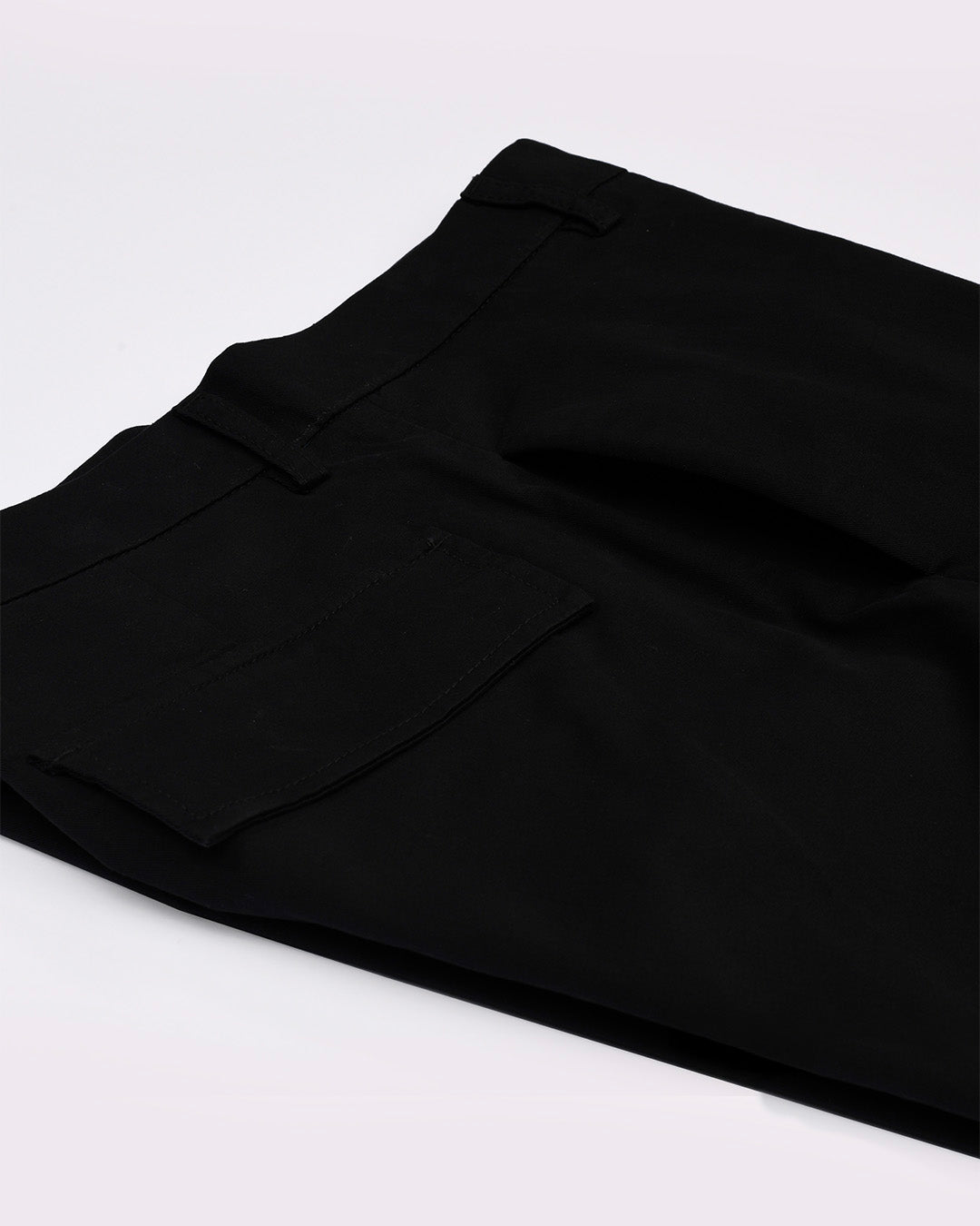 Finest Twill Relaxed Cargo Pants In Black