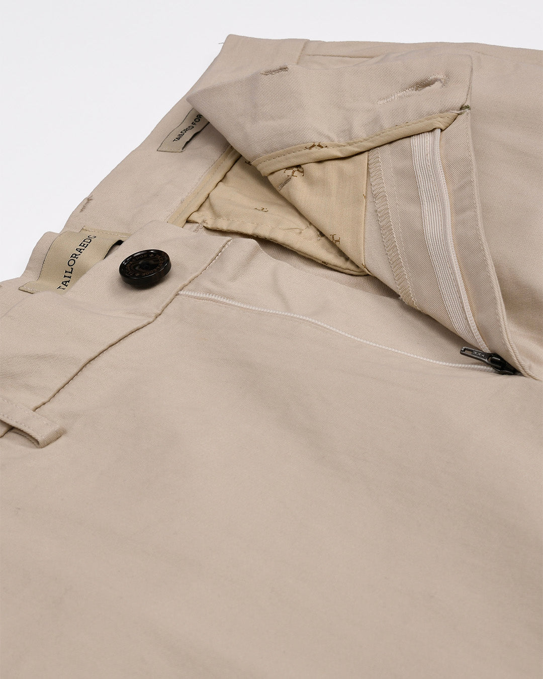 Finest Twill Relaxed Cargo Pants In Cream
