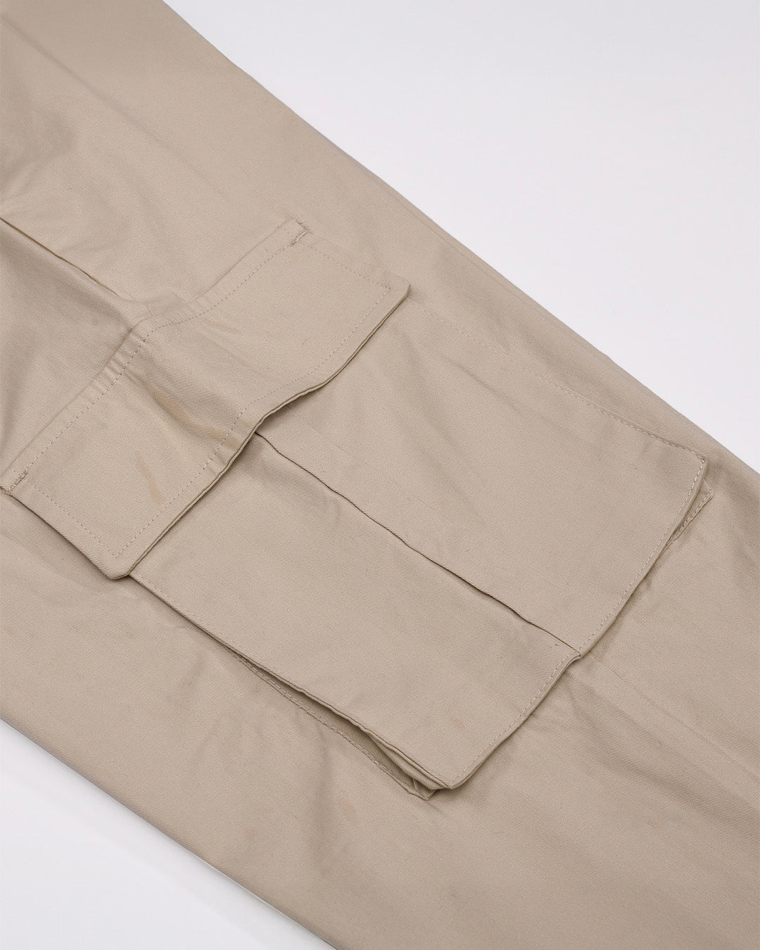Finest Twill Relaxed Cargo Pants In Cream