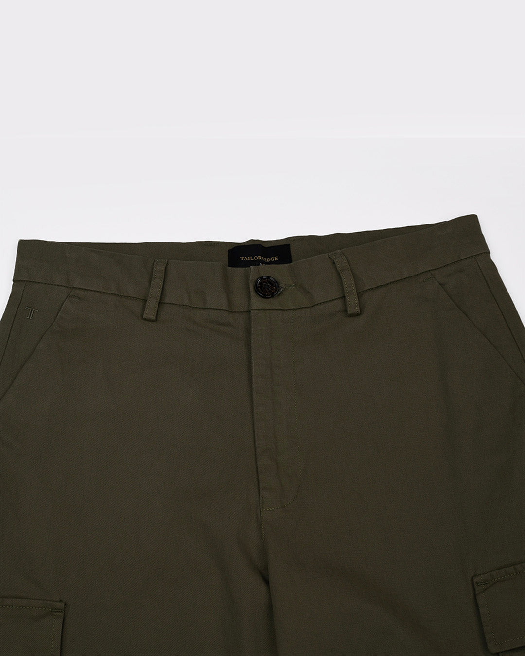 Finest Twill Relaxed Cargo Pants In Olive