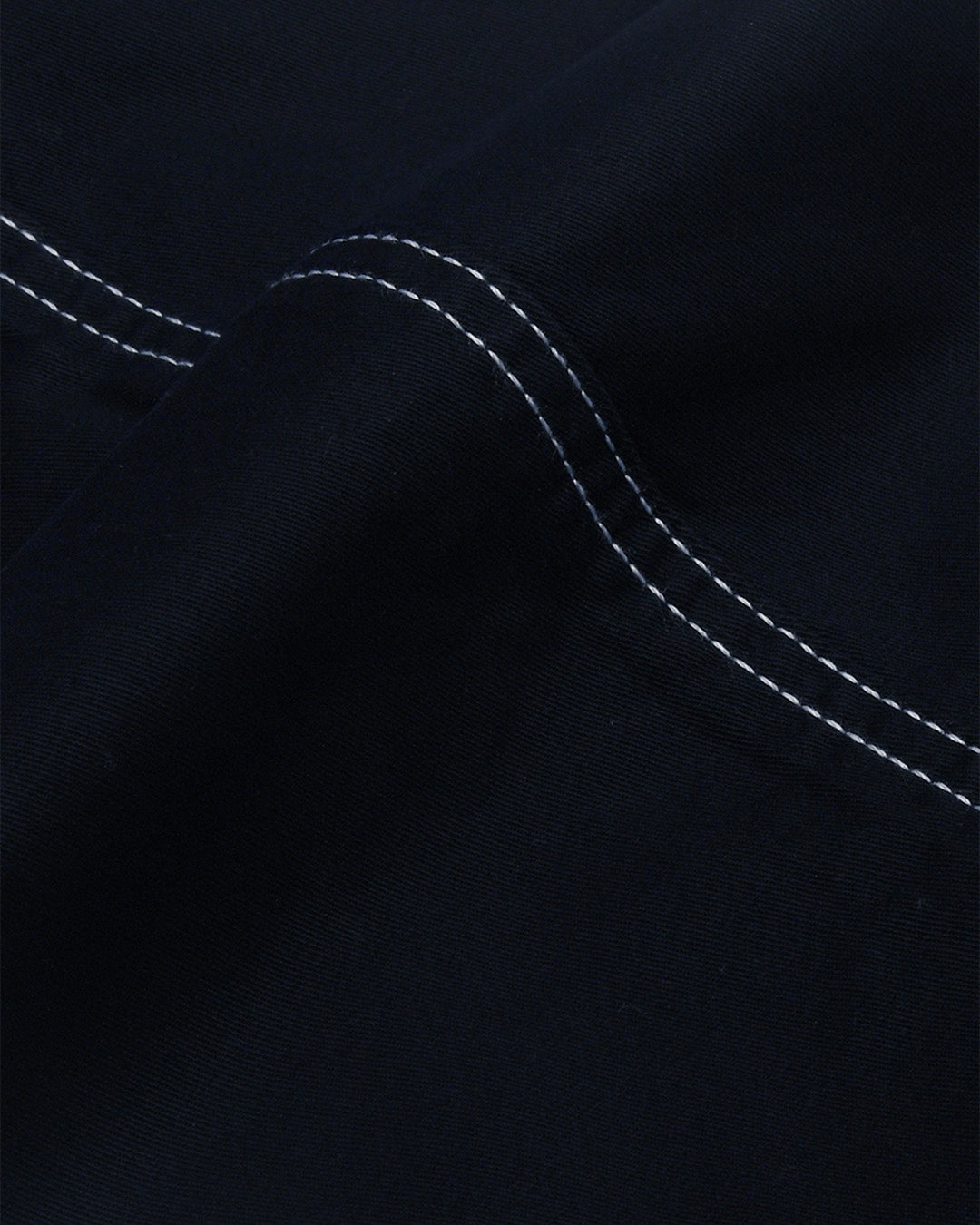 Contrast Stitch Relaxed Cargo Pants In Navy