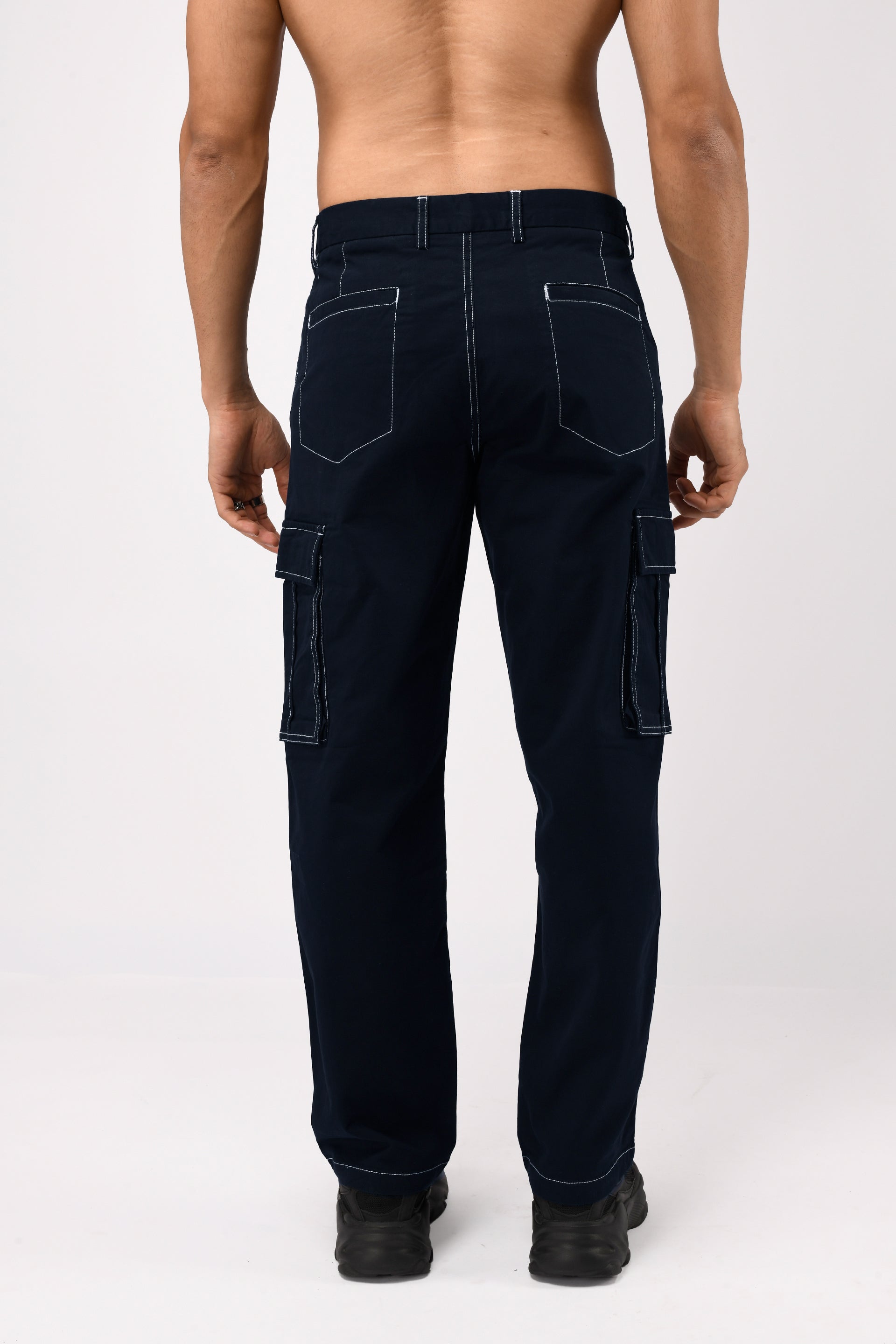 CONTRAST STITCH RELAXED CARGOS