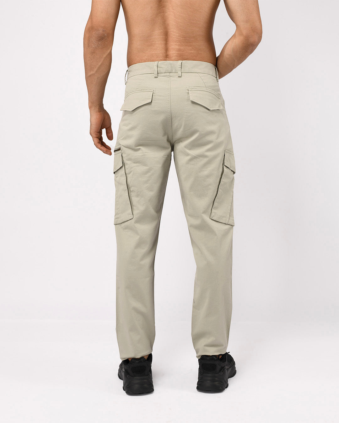 Utility Zip Tailored Cargo Pants In Pistachio