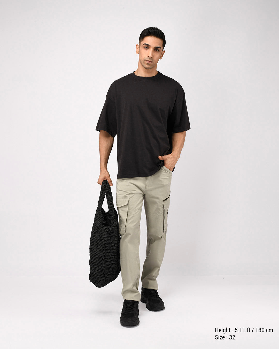Utility Zip Tailored Cargo Pants In Pistachio