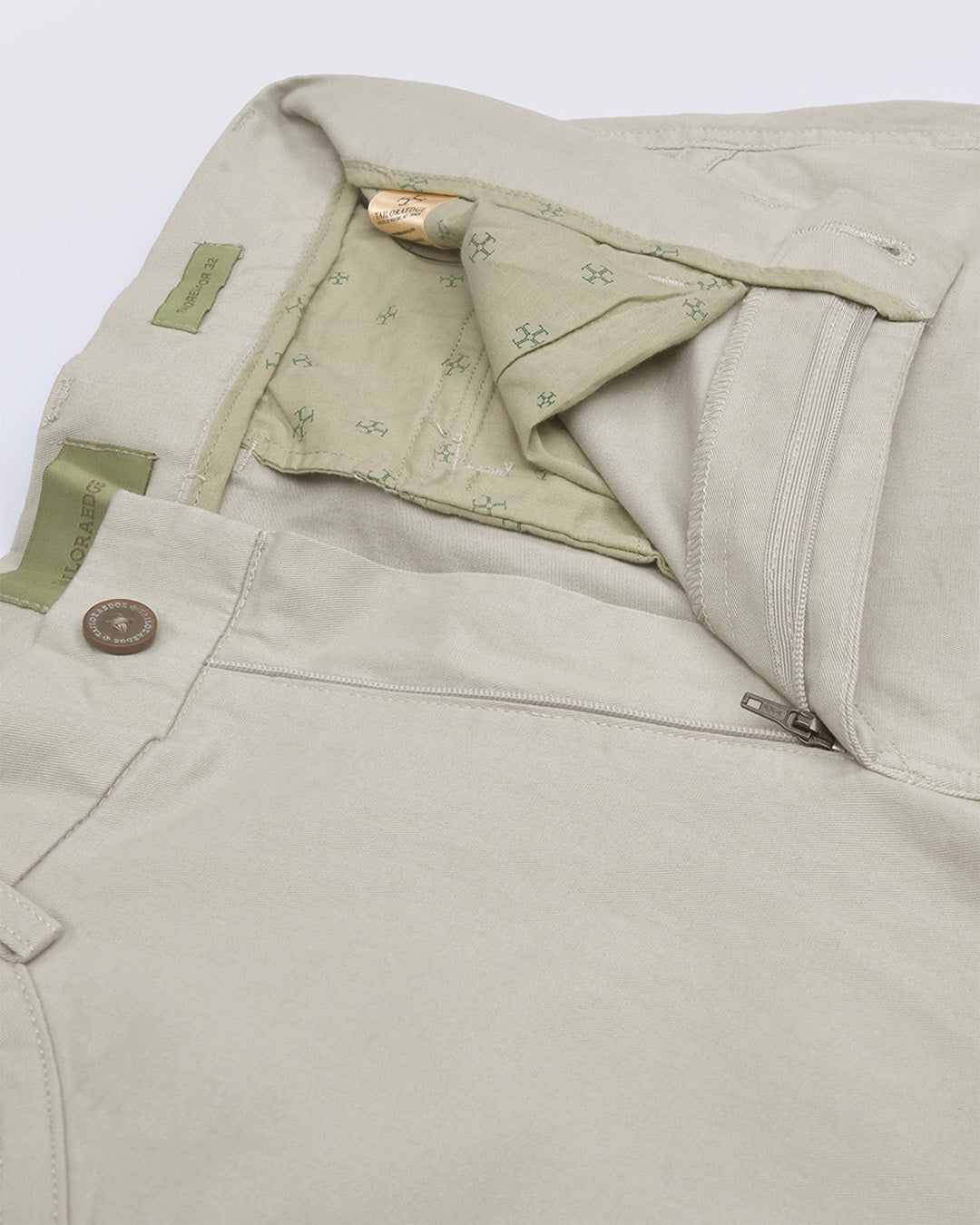 Utility Zip Tailored Cargo Pants In Pistachio
