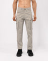 Utility Zip Tailored Cargo Pants In Light Grey