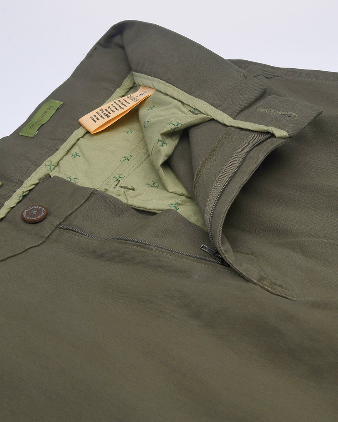 Utility Zip Tailored Cargo Pants In Olive