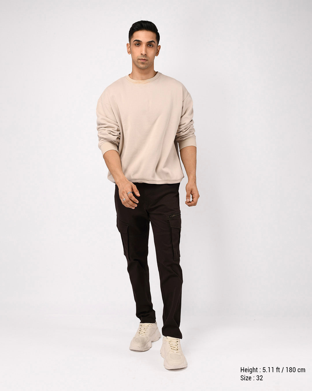 Utility Zip Tailored Cargo Pants In Coffee