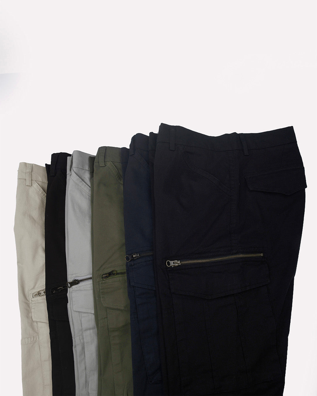 Utility Zip Tailored Cargo Pants In Coffee