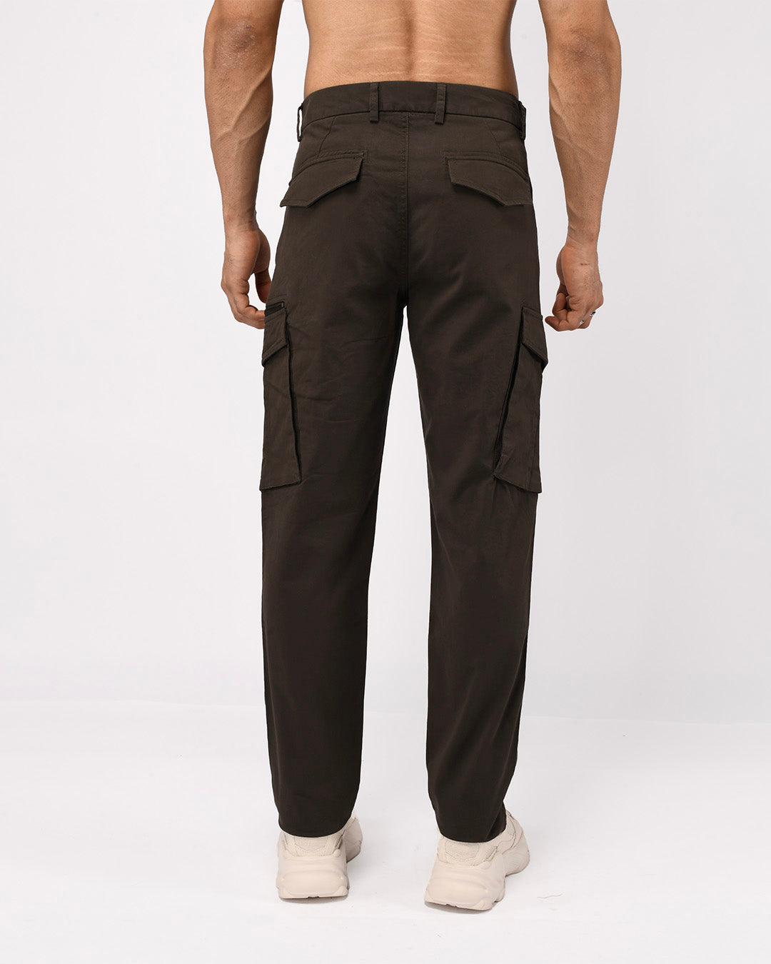Utility Zip Tailored Cargo Pants In Dark Olive