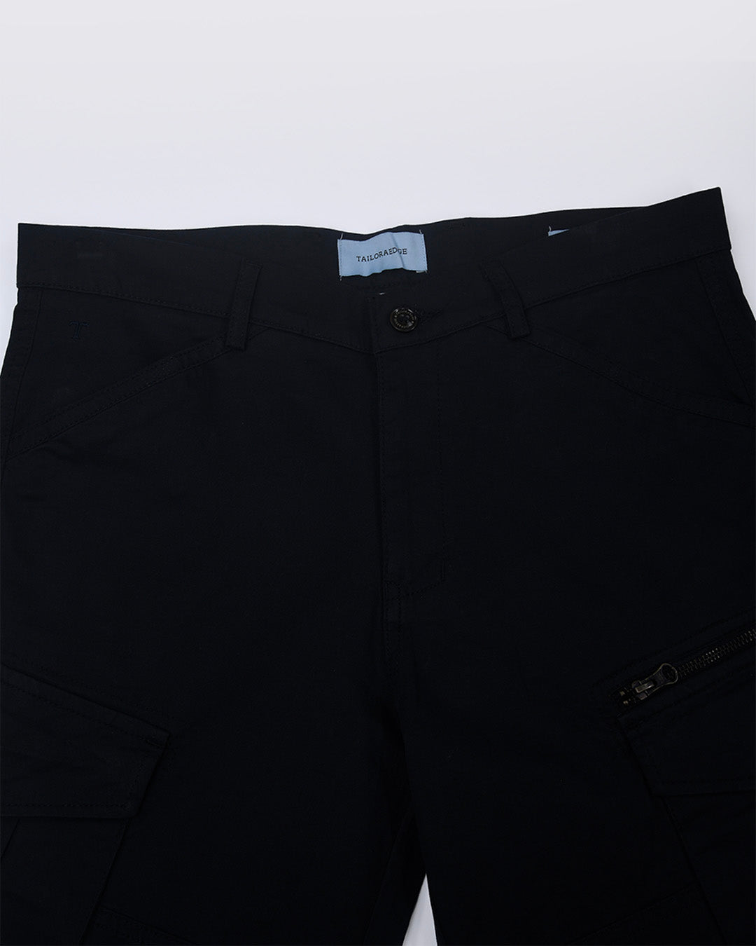 Utility Zip Tailored Cargo Pants In Navy