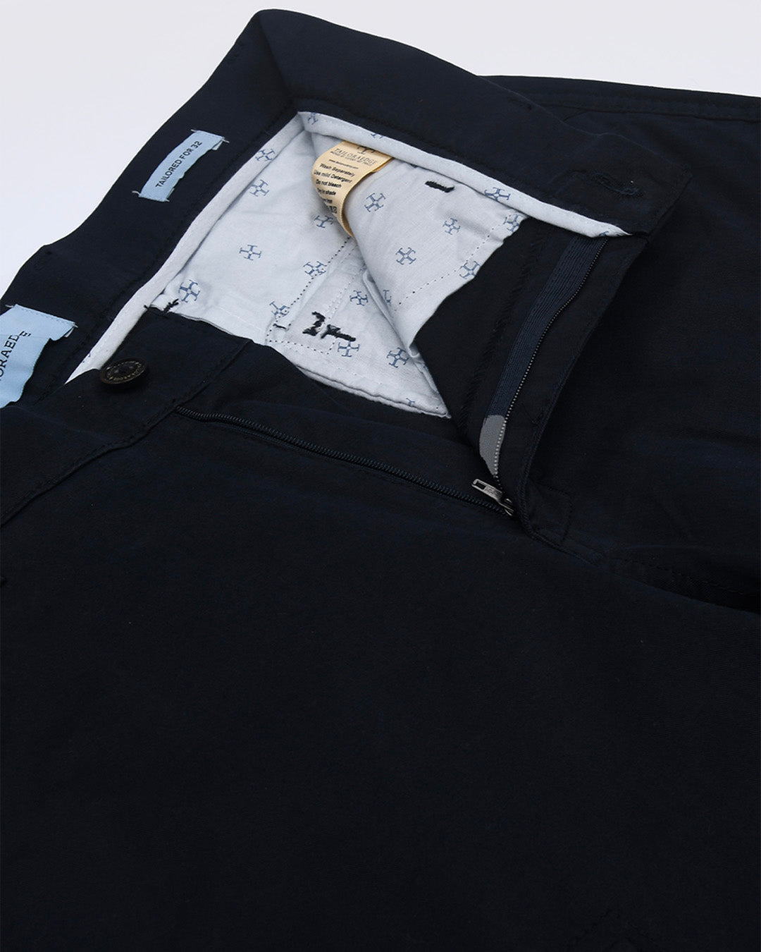 Utility Zip Tailored Cargo Pants In Navy