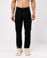 Utility Zip Tailored Cargo Pants In Black
