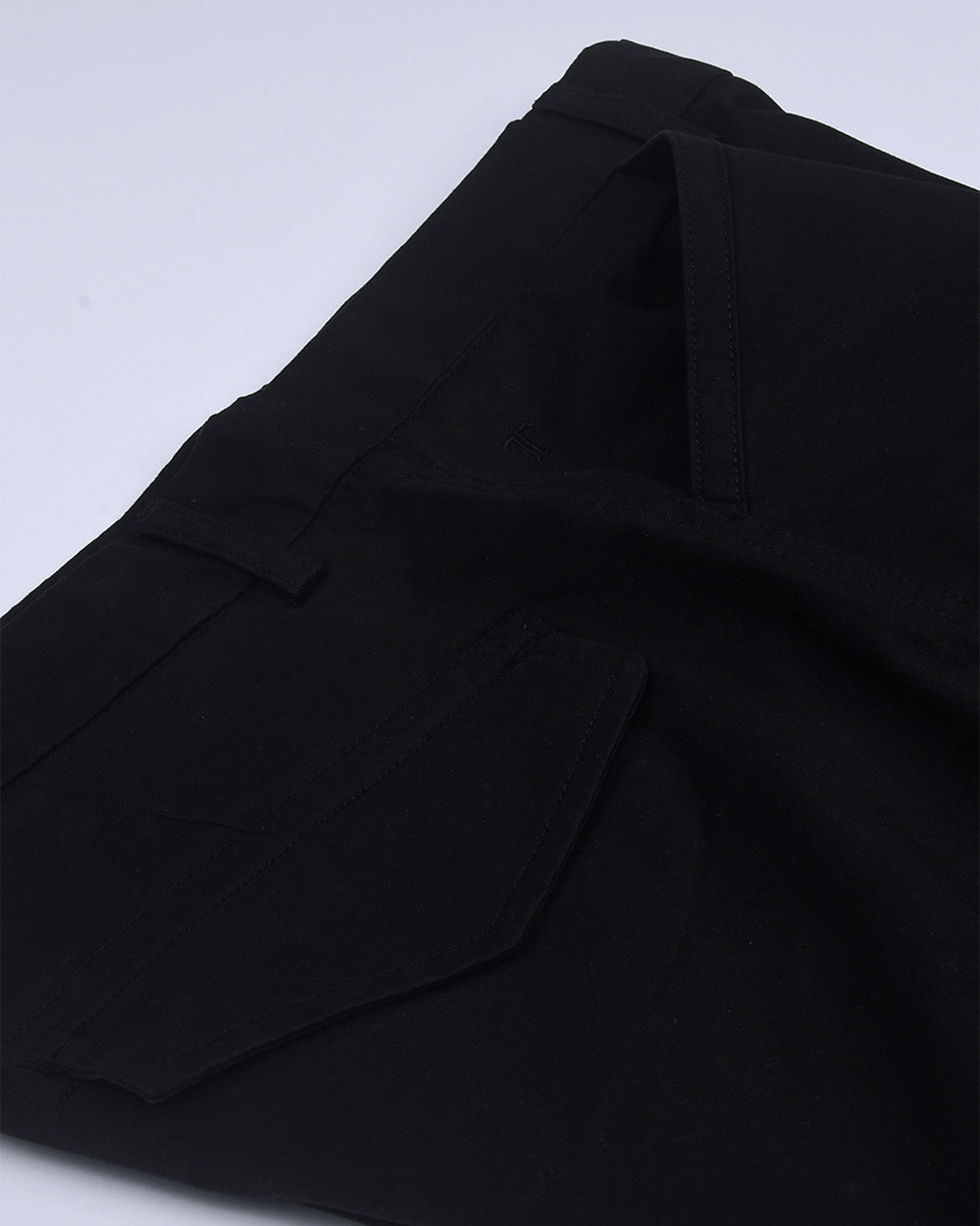 Utility Zip Tailored Cargo Pants In Black