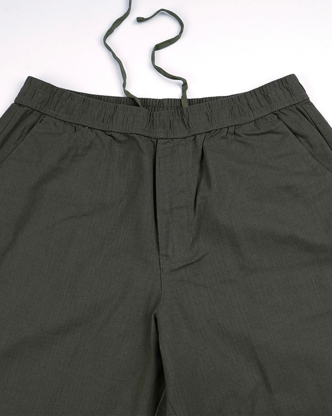 Raw Slub Relaxed Flexiwaist Pants In Green