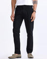 Raw Slub Pleated Trouser In Black